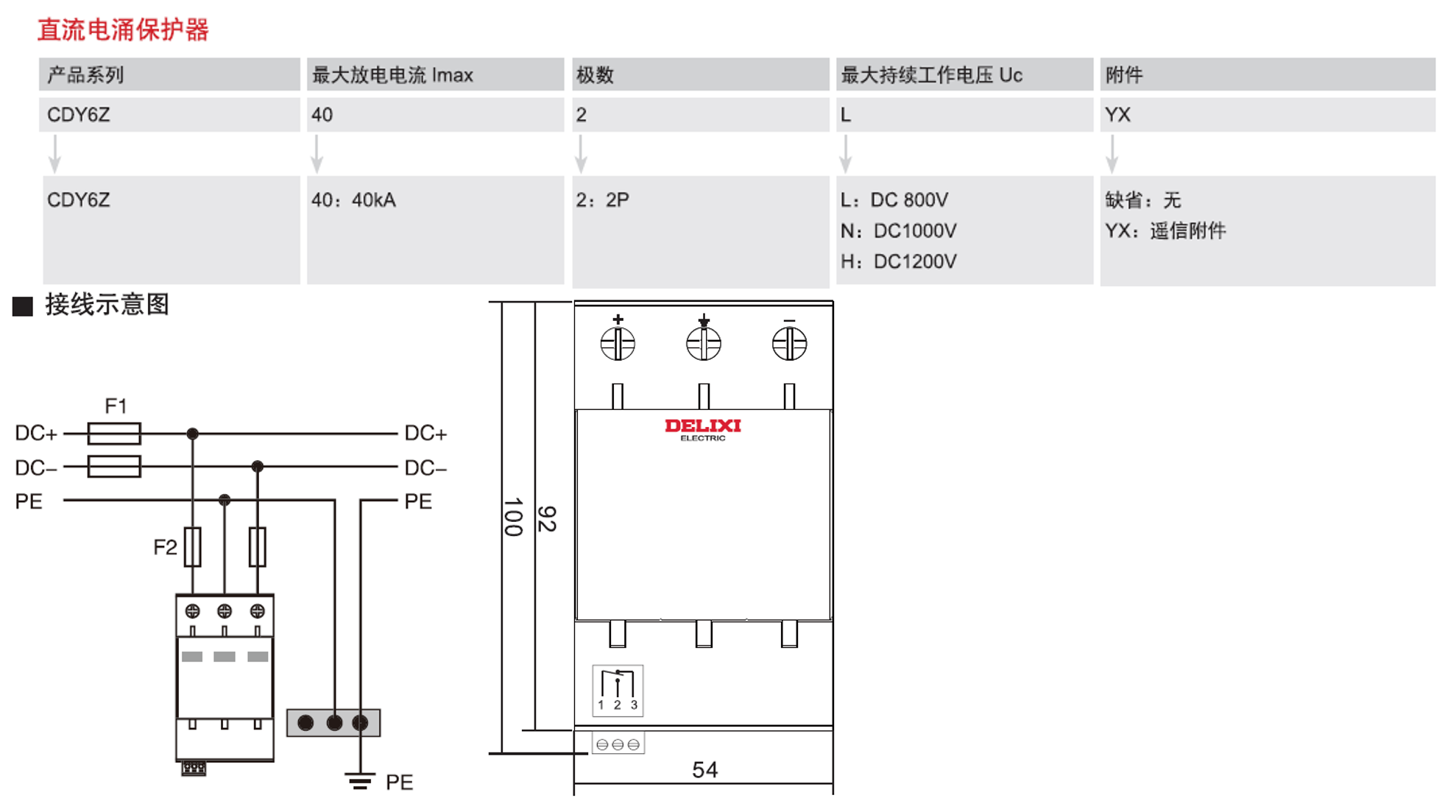 CDY6Z直流電涌保護器(高電壓)產(chǎn)品詳情 CDY6Z直流電涌保護器(高電壓)產(chǎn)品詳情
